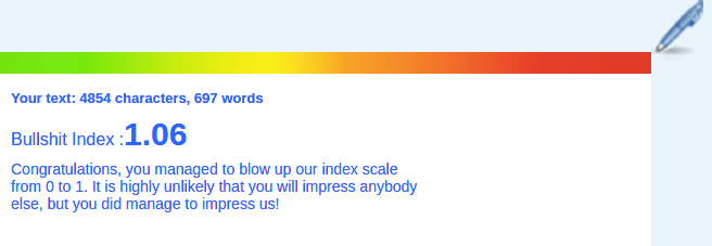 But the copy is… I won’t comment.
